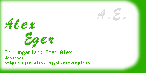 alex eger business card